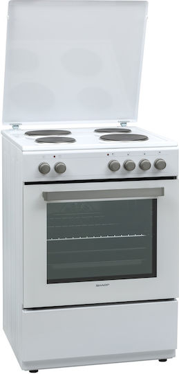 Sharp Κουζίνα 65lt με Εμαγιέ Εστίες Π60εκ. Λευκή