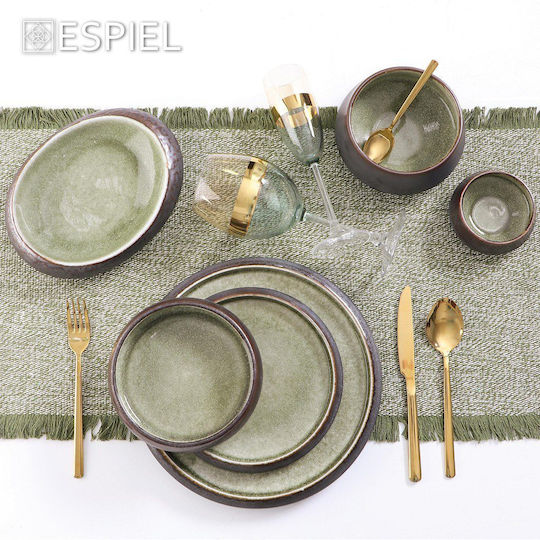 Espiel Pebble Serving Bowl Round Brown with Diameter 16.5cm