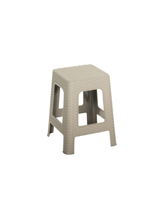 Outdoor Rattan Stool Caramel 28.5x28.5x45cm