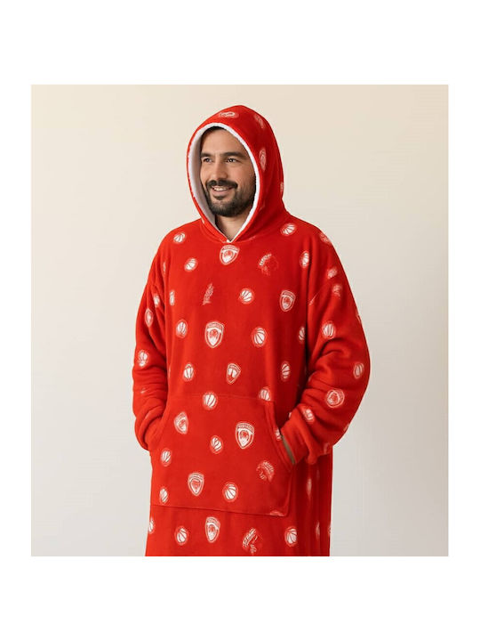 Palamaiki Huhu Blanket Fleece with Sleeves 90x100cm Red