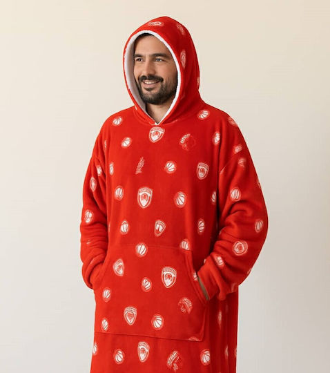 Palamaiki Huhu Fleece Decke mit Ärmeln 90x100cm Rote
