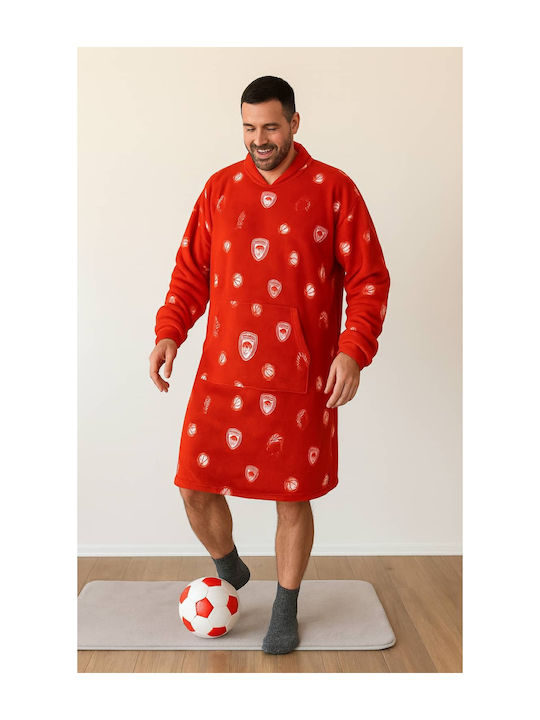 Palamaiki Huhu Blanket Fleece with Sleeves 90x100cm Red