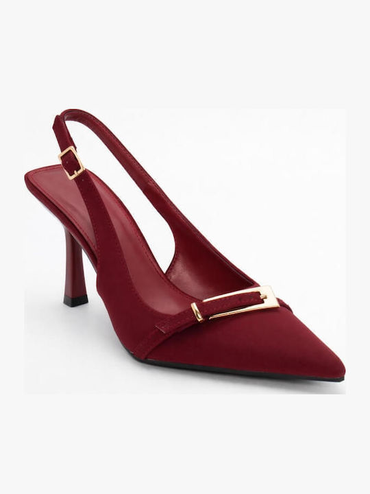 Pantofi cu toc Burgundy