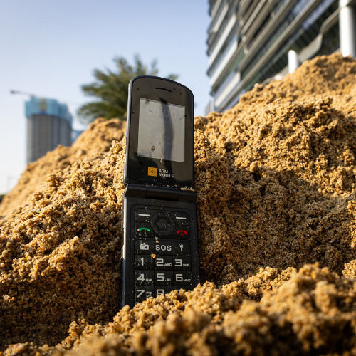 AGM M10 με Βάση Φόρτισης Dual SIM Κινητό με Μεγάλα Κουμπιά Μαύρο