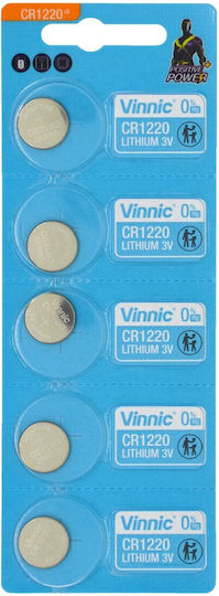 Vinnic Lithium Watch Battery CR1220 5pcs