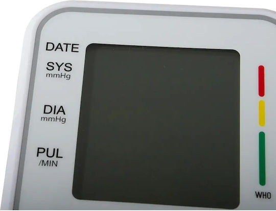 Electronic Arm Blood Pressure Monitor Case LCD Screen White 10.5x12.5 Cm Aria Trade