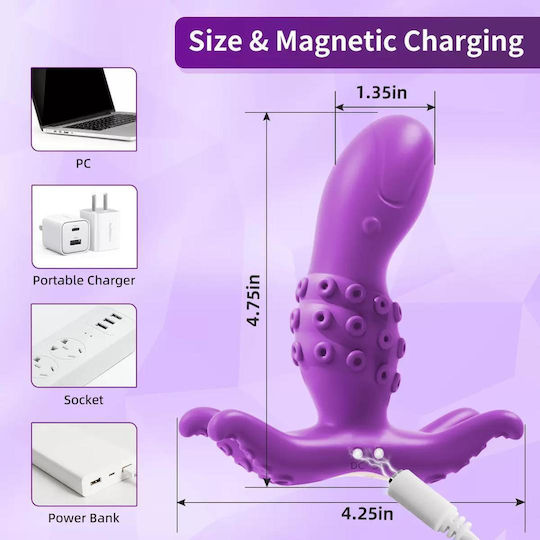 Kinksters Anal Plug with Wireless Functionality and Vibration Purple