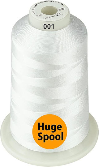 Set Fire De Broderie 3 Bobine 5000 M Culoare Albă