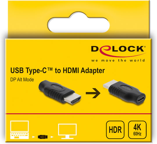 DeLock Конвертор HDMI Мъжки към USB-C Женски 1 Брой 61075