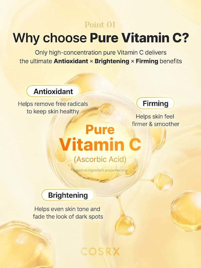 Cosrx The Vitamin C 23 Moisturizing & Anti-aging Serum Face with Vitamin C & Vitamin E for Detoxification & Radiance 20ml