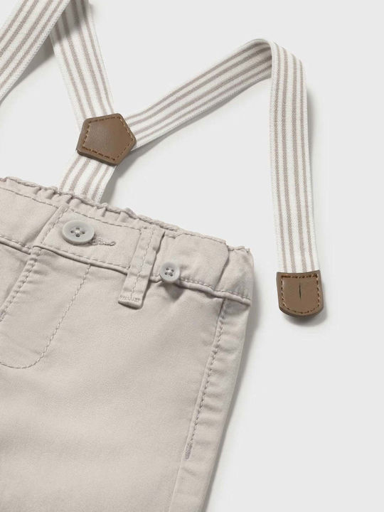 Kids Fabric Dungarees Gray