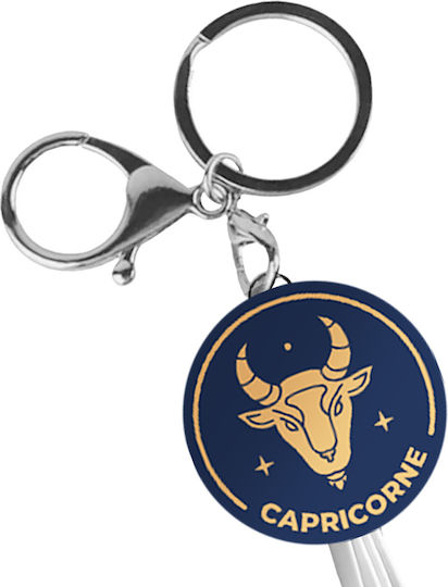 Yello Koko Кабел Usb 3 В 1 Micro-usb Usb-c Lightning Дизайн Capricorn Ключодържател Бял