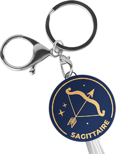 Yello Koko Cablu Usb 3 În 1 Micro-usb Usb-c Lightning Design Astrology Săgetător Brelog Alb