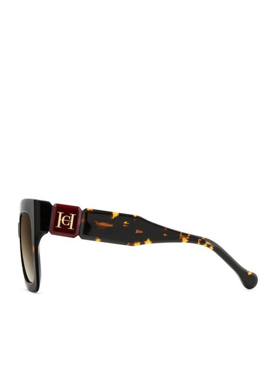 Carolina Herrera Unisex Sunglasses with Brown Tartaruga Horn-Rimmed Frame and Brown Gradient Lenses HER 0369/S 086/HA