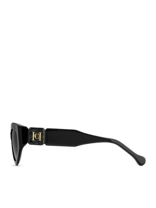 Carolina Herrera Black Sunglasses With Horn-Rimmed Frame Carolina Herrera Black Sunglasses With Horn-Rimmed Frame