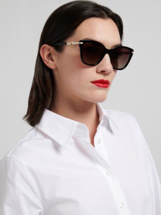 Carolina Herrera Unisex Sunglasses with Black Metallic Frame and Grey Gradient Lens HER 0379/S 807/HA