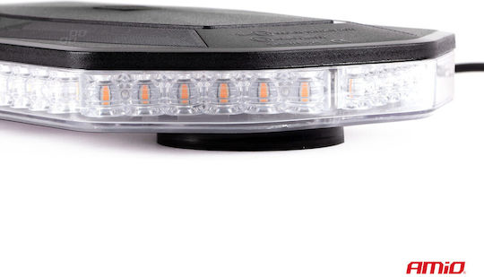 Rampă Rotativă Portocalie 12/24v Alimentare 48 Leduri Protecție Ip56 Prindere Magnetică