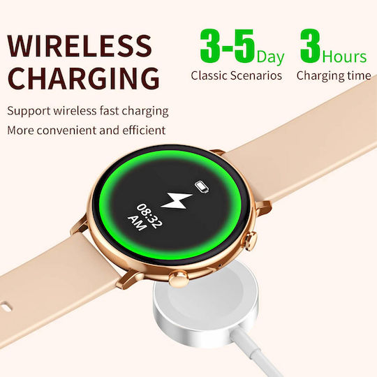 Microwear CY700 Smartwatch (Pink Silicone)
