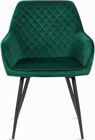 Verdi Καρέκλα Τραπεζαρίας Βελούδινη Emerald Green 50x41x84εκ.