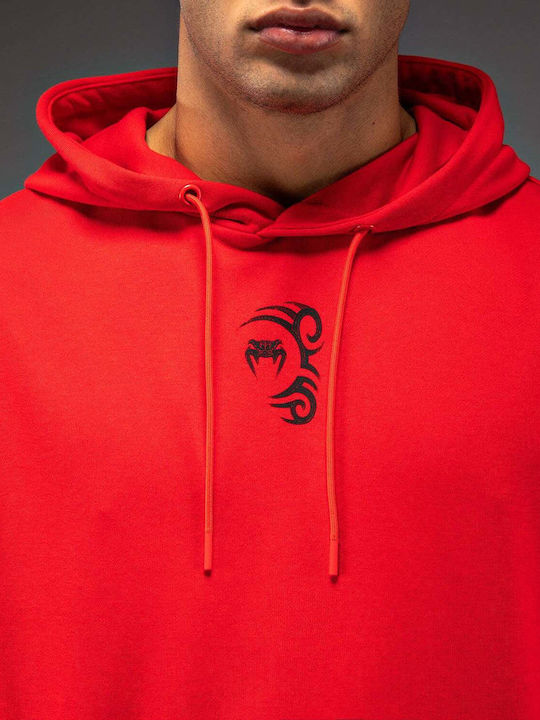 Φούτερ με Κουκούλα Red/black