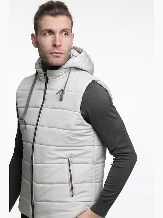 Sleeveless Jacket Puffer Gray