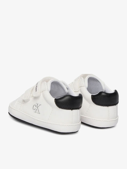 Calvin Klein Βρεφικά Sneakers Αγκαλιάς Λευκά