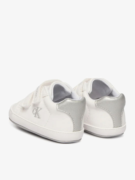 Calvin Klein Βρεφικά Sneakers Αγκαλιάς Λευκά