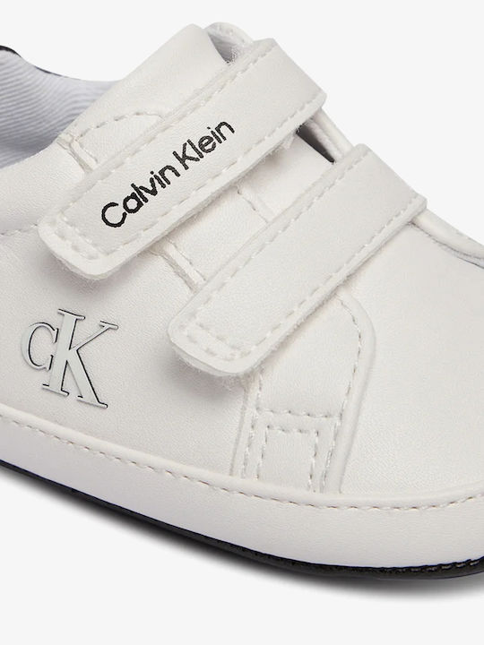 Calvin Klein Βρεφικά Sneakers Αγκαλιάς Λευκά