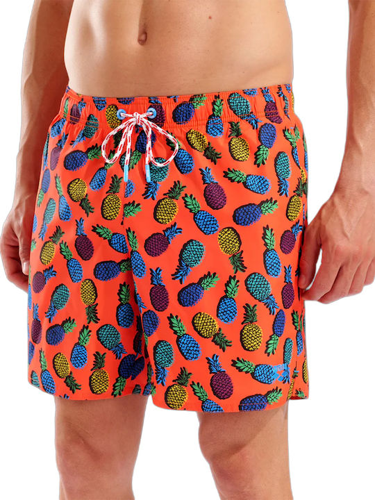 Beach Costume de Baie Bărbați Pantaloni Scurți Portocalii