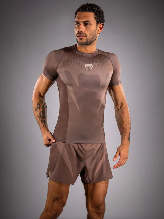 Venum Short Sleeve Shirt 4491 for Jiu-Jitsu Brown