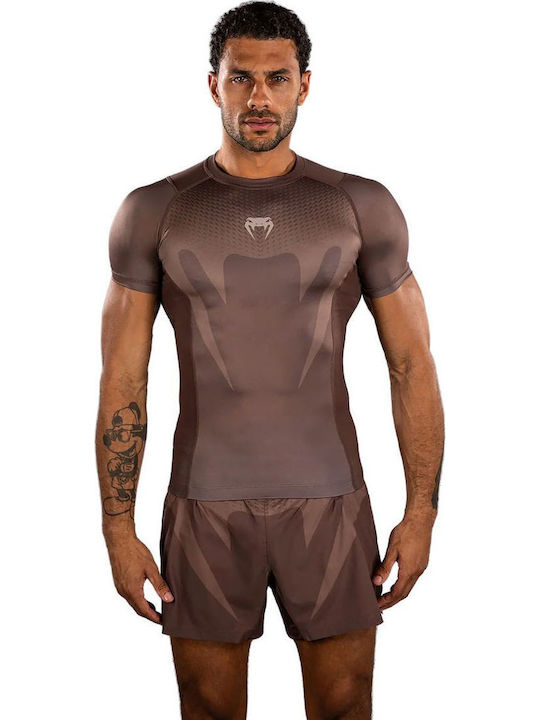 Venum Short Sleeve Shirt 4491 for Jiu-Jitsu Brown