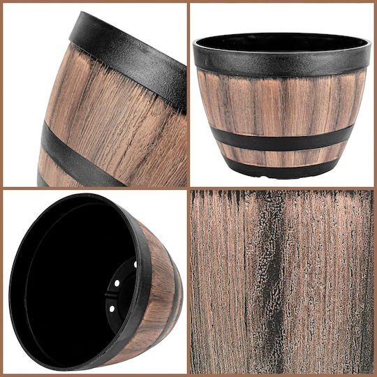 Belle Vous Set 2 Ghivece Plastice Brown/black