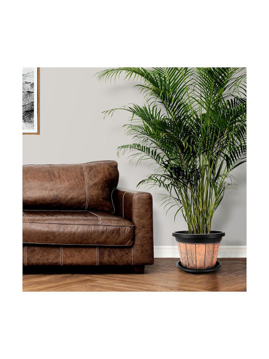Belle Vous Set 3 Töpfe Fässer Kunststoff Brown/black