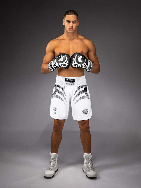 Venum X Mike Tyson Tiger Boxing Shorts White Black
