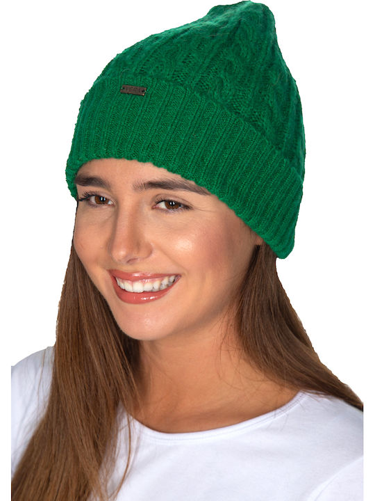 Beanie Γυναικείος Σκούφος Πλεκτός σε Πράσινο χρώμα