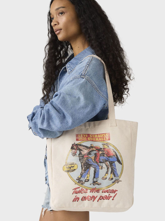 Levi's Everyday Graphic Tote Bag Ecru Τσάντες Female Ecru 005fa0005