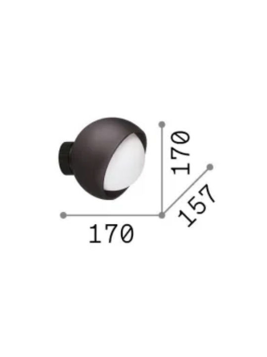 Ideal Lux Φωτιστικό Τοίχου Μαύρο 17εκ. Ideal Lux Φωτιστικό Τοίχου Μαύρο 17εκ.