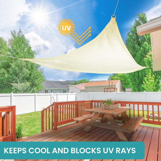 Belle Vous Triangle Shade Sail Ecru 2m 170gr/m²