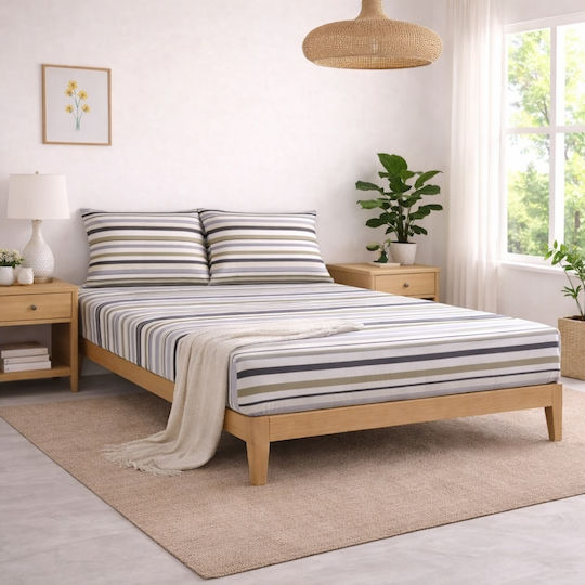 My Home Luxury Arbia Σετ Μονό 3τμχ 100x200εκ. με Λάστιχο My Home Luxury Arbia Σετ Μονό 3τμχ 100x200εκ. με Λάστιχο
