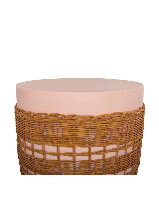 Round Side Table Pink M44.5xL44.5xH45cm