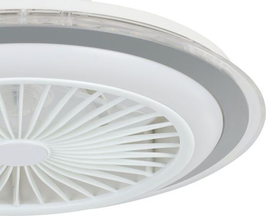 Eglo Albufeira Ceiling Fan 51cm with Light Fixture White