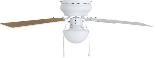 Eglo Cagliari Ανεμιστήρας Οροφής 106.6cm με Φως Λευκός