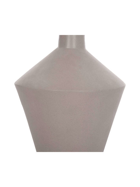 Decorative Floor Vase Fb94661.03 Fiber Cement Gray--Teak Wood Φ60x115cm