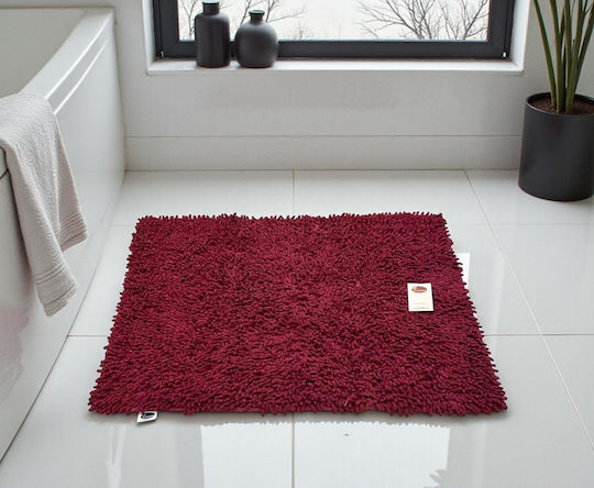 Linea Home Бански килим Памук Правоъгълена Noodle LH2044008-2 Бордо 50x70бр