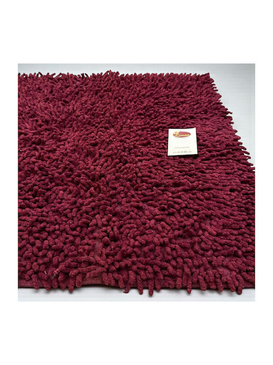 Linea Home Πατάκι Μπάνιου Βαμβακερό Noodle LH2044008-2 Μπορντό 50x70εκ.