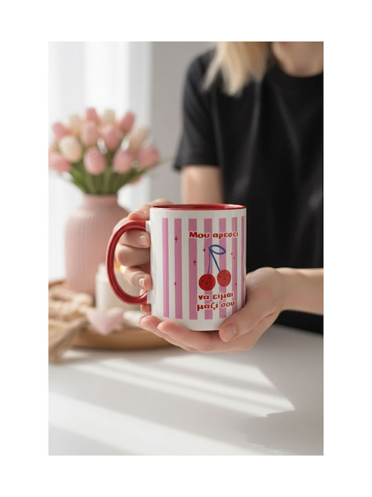 Becher Keramik Rosa