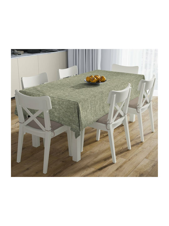 Dimcol Τραπεζομάντηλο Αλέκιαστο Σετ 2τμχ Panama Olive 140x140εκ.