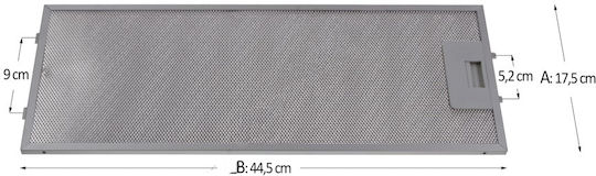 Bosch/Siemens Replacement Metal Filter Vent Hood Compatible with Bosch 44.5x17.5cm