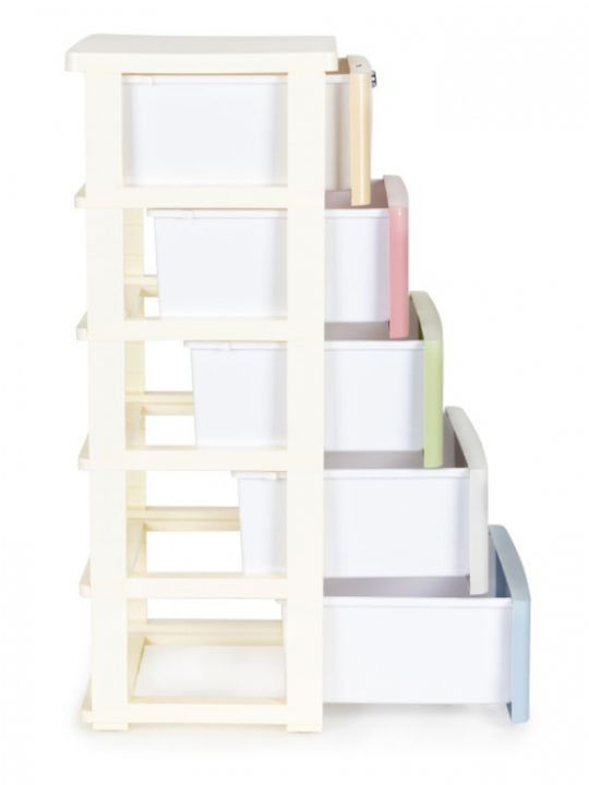 Modernhome Raft Bucătărie Plastic Capacitate 5 Multicolor 38x32x83cm