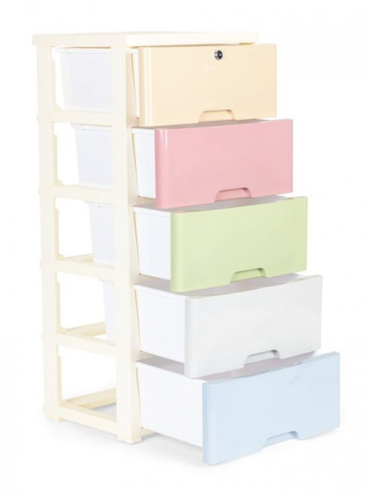 Modernhome Raft Bucătărie Plastic Capacitate 5 Multicolor 38x32x83cm
